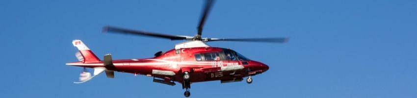 A rescue helicopter dispatched during 911 calls.