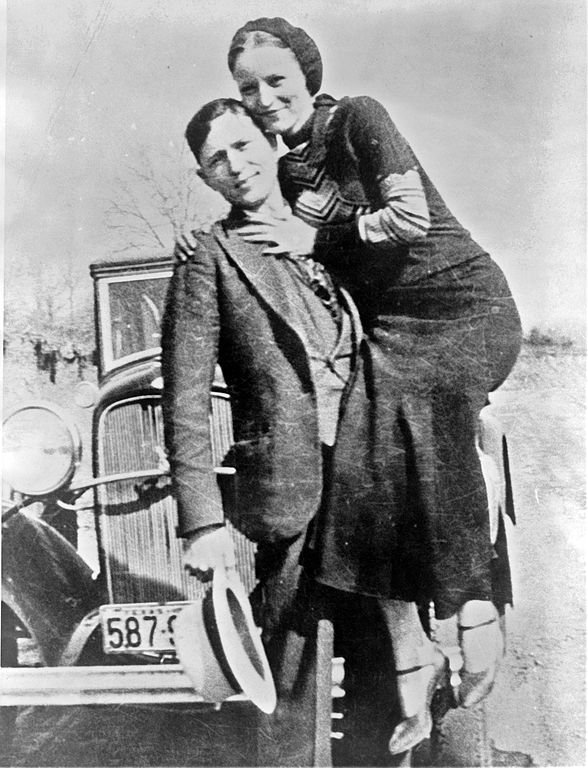 A photo of Bonnie and Clyde, the mastermind behind the Eastham prison breakout.