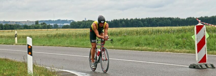 A convicted felon competing in a triathlon competition.