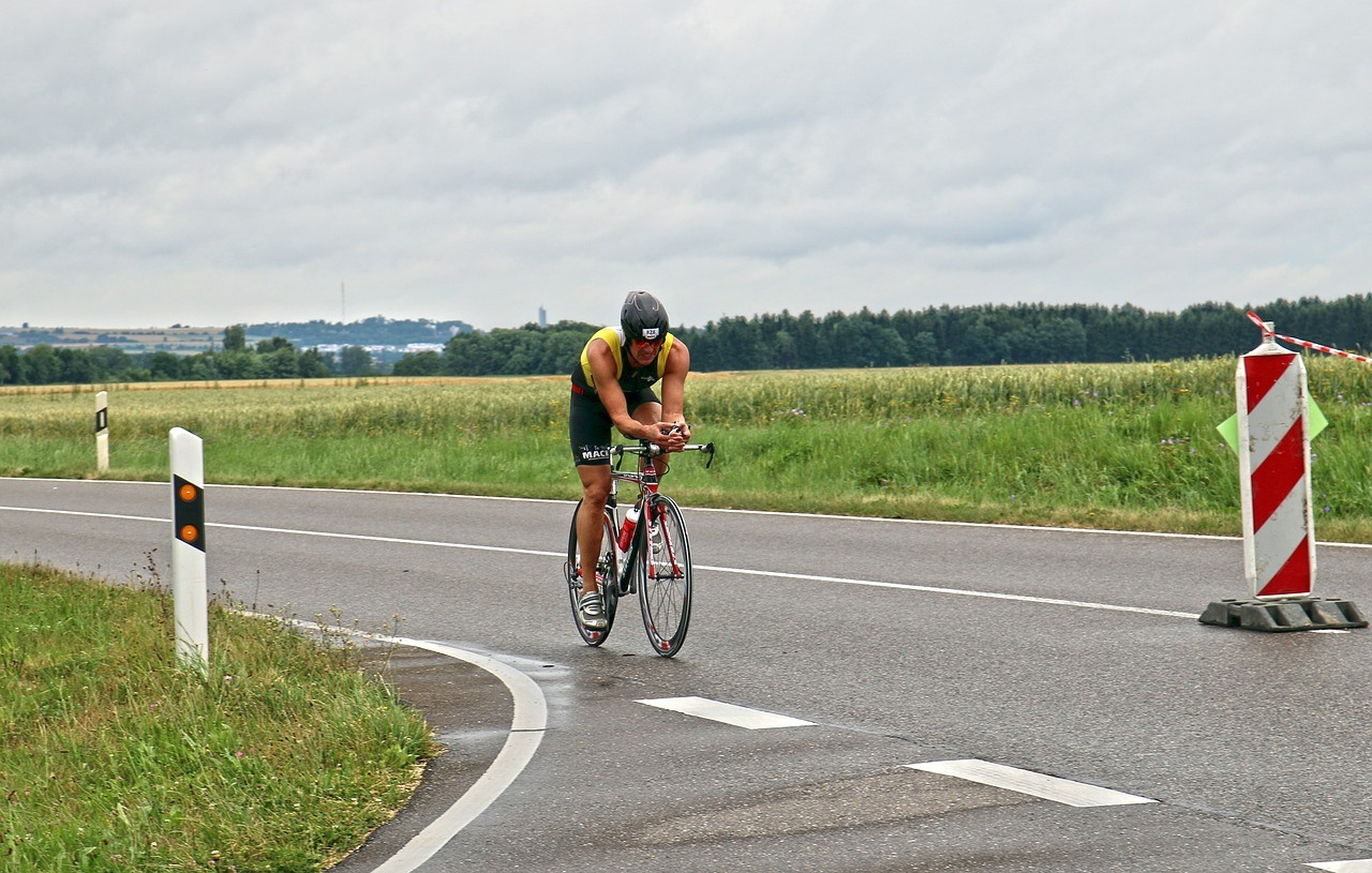 A convicted felon competing in a triathlon competition.