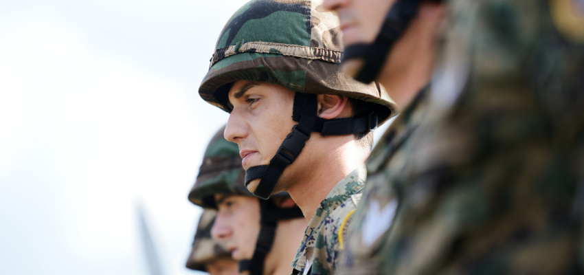 US military personnel wearing their uniforms.