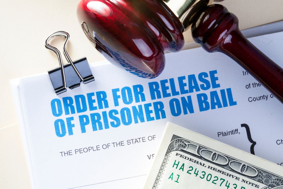 An example of a bail release order for a prisoner.