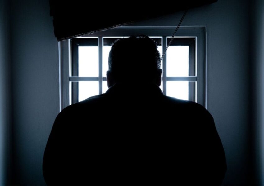 A back-view photo of one of the scariest prisoners.