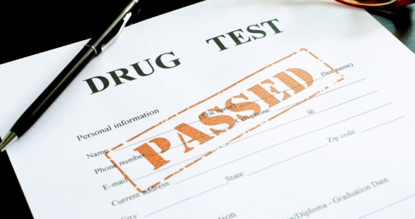 A form that shows a person passes a probation drug test.