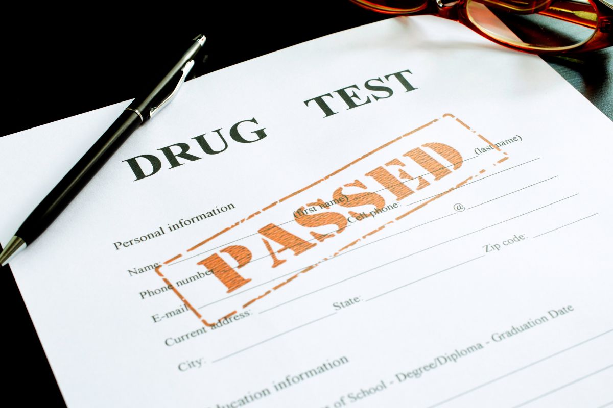 A form that shows a person passes a probation drug test.