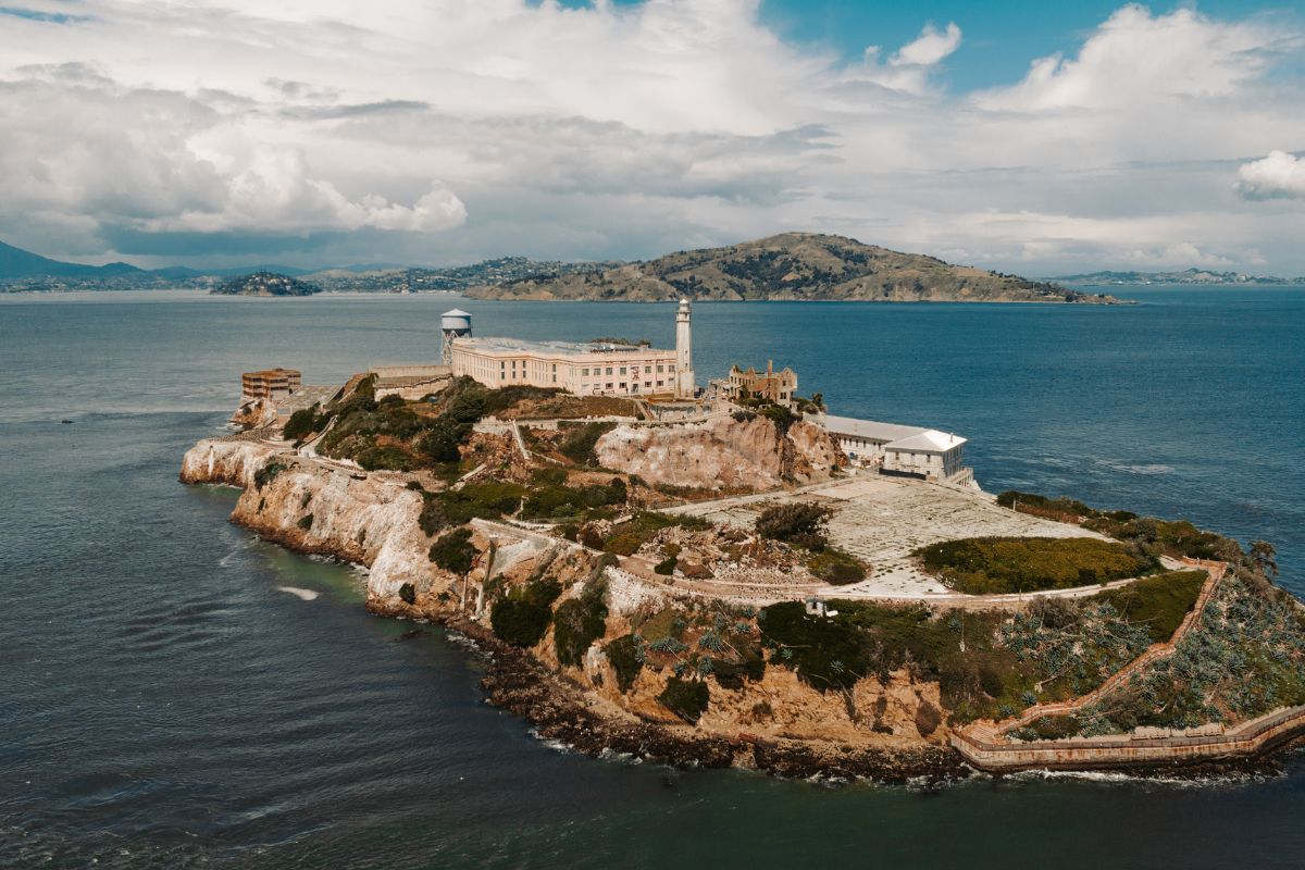 Alcatraz considered a high-security prison due to its remote location and the challenges of escaping. The prison has strong currents and cold waters surrounding the island.