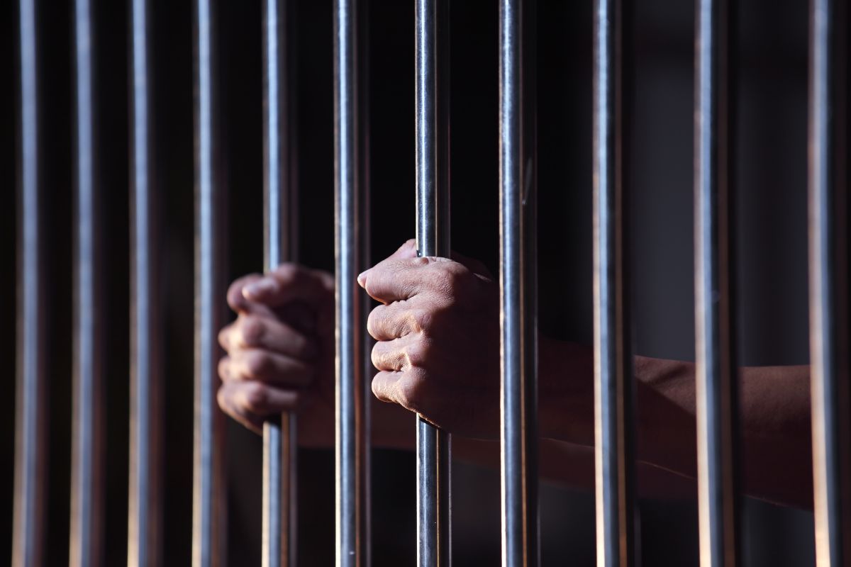 An inmate inside the prison cell.